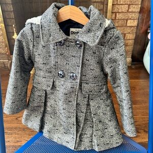 Oshkosh pea coat grey 2T